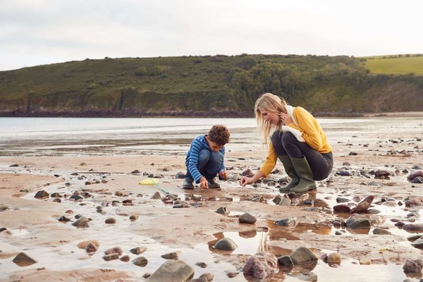 What are the best locations in Devon for rock pooling with kids?